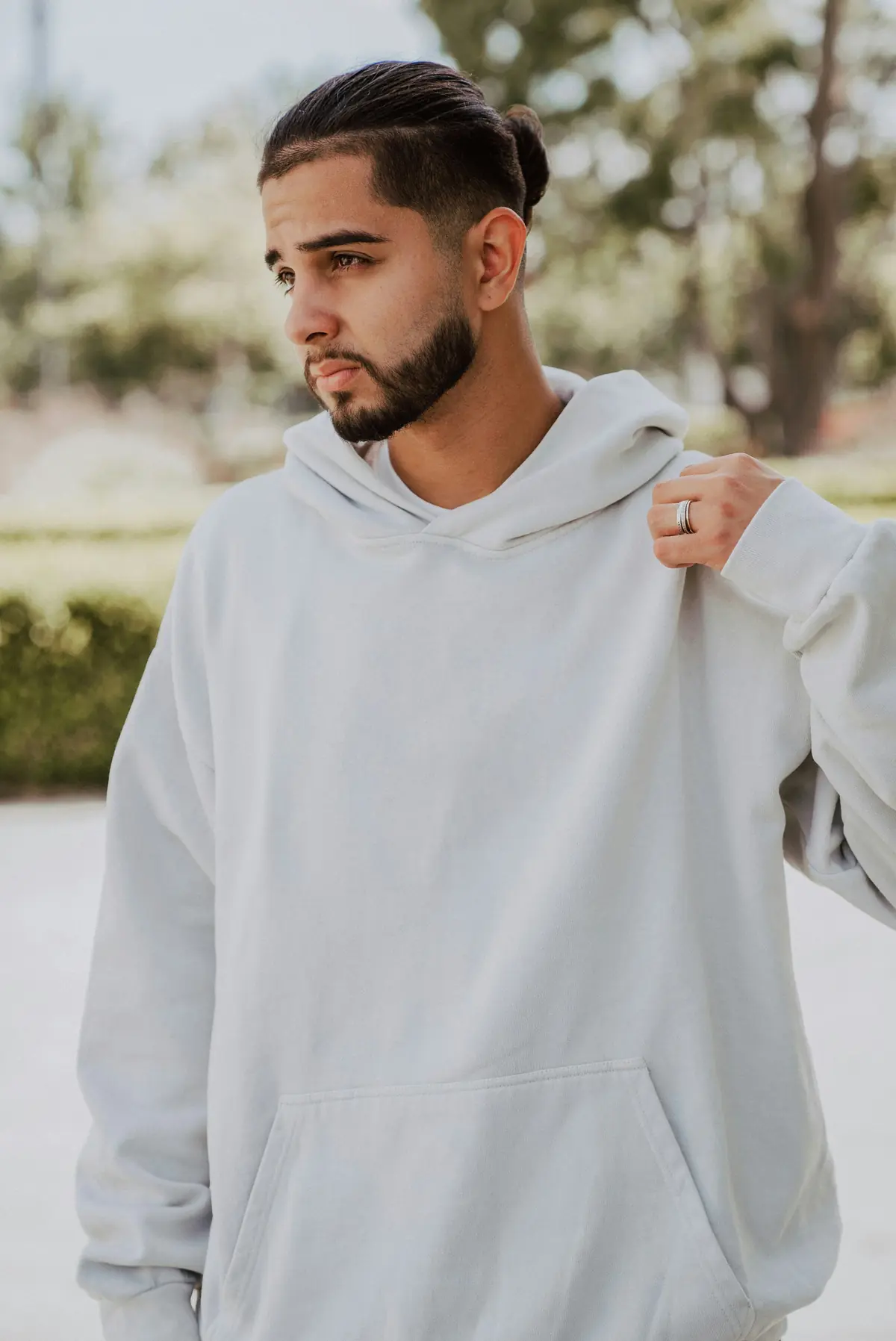 Heavy fleece retro hoodie with front graphic print